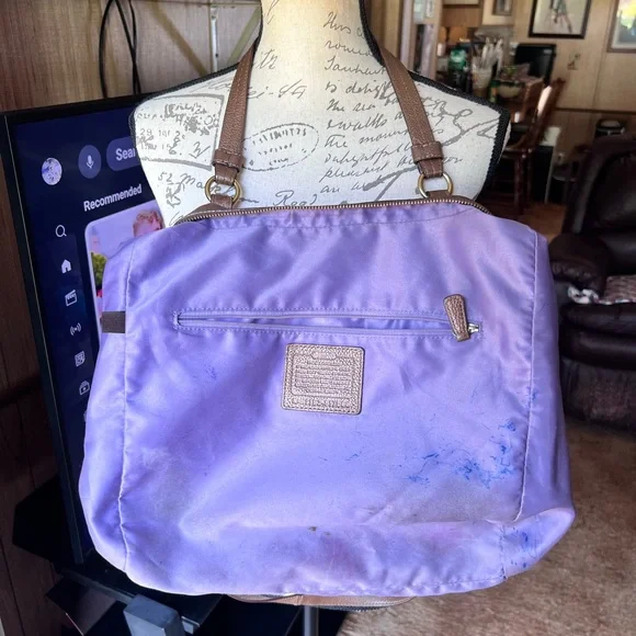 Coach Alexandra F17566 Bronze Pebbled Leather Large Tote Shoulder Bag Brass. - Picture 17 of 17